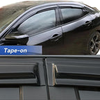 Tape On Window Visors Rain Guards Compatible with 2022-2025 Honda Civic Hatchback,Side Vent Visor Window Deflector Shade for Civic Hatchback LX Sport Touring EX-L 22-24,Truck Accessories-4pcs