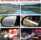 2Pack Automotive Oil Film Cleaning Brush, Cars Clear Vision Glass Cleaner for Car Windows,Anti-Rain&Anti-Fog Windshield Cleaner Tool to Improve Clarity and Visibility,Car Glass Oil Film Remover