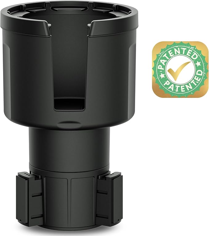 Car Cup Holder Expander Adapter for Large Water Bottles - [Patented & Upgraded] - Holds: Hydro-Flask, Yeti, Nalgene, Owala, 32-40oz - Adjustable Expandable Insert Extender - Universal