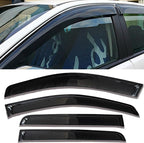 Side Window Visors rain Guards Vent Deflectors Compatible with Ford Ranger SuperCrew 2019-2024, Vent Deflector Window Rain Guard Sun Shade Visors, Car Accessories 4PCS 2019 2020 2021 2022 2023