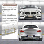 2 Pack Bling License Plate Frames for Women, Sparkly Rhinestone Diamond Car Accessories with Glitter Crystal Caps (Gold)