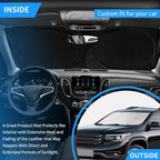 for Toyota Tundra Car Sun Shade Windshield for Tundra 2006 2005 2004 Window Sunshade Fit Toyota Matrix 2003-2013 Foldable Sun Visor Protector 210T Shades Block UV Ray Pickup Truck Accessories