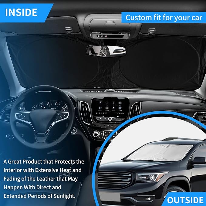for Subaru Impreza Windshield Sun Shade Fit for Crosstrek Baja XV Crosstrek 2012-2025 Foldable Sunshade Car Sun Visor Cover Protector 210T Reflective Shade Blocks UV Rays Car Accessories L