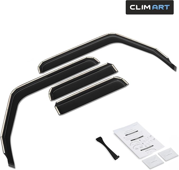 in-Channel Incredibly Durable Rain Guards for Jeep Wrangler JL 2018-2026/Gladiator 2020-2026, Original Window Deflectors, Vent Window Visors, Vent Deflector, 4 pcs. - 618405