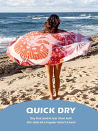 2 Pack Microfiber Beach Towel, Quick Dry Travel Towel Large Sand Free Towel for Beach, Camping, Swim Pool, Gym, Sports& Yoga 71"x32", Whale& Jellyfish