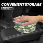 Vintage Groovy Flowers Car Trash Can Small Portable Car Garbage Bag for Back Front Seat RV's Camping Accessories