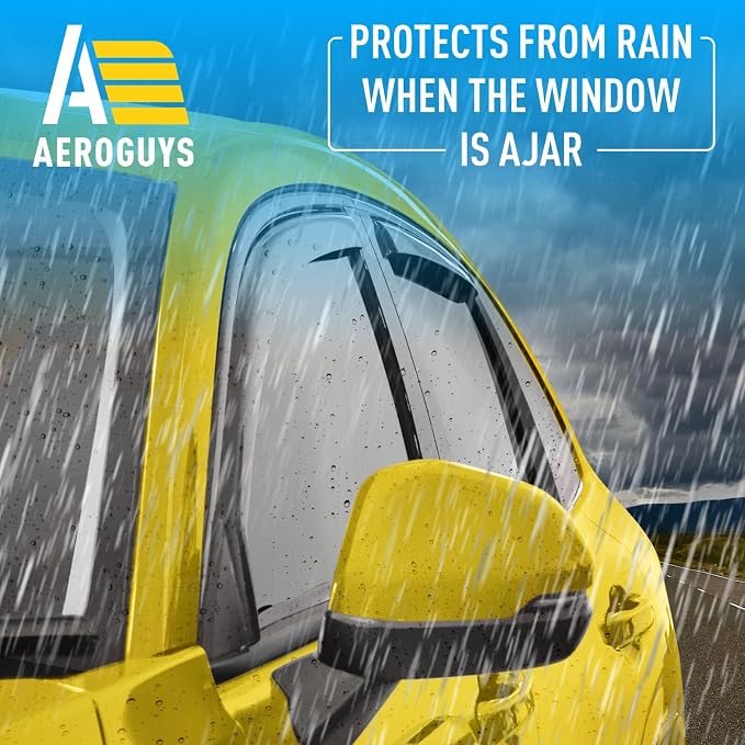 Extra Durable Window Deflectors in-Channel Window Visors Rain Guards Fit for Honda HR-V 2023-2026, Sun Visors, Wind Vent for Shades, Exterior Car Accessories - 4pcs. AG0594