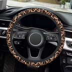 Leopard Steering Wheel Cover, Cheetah Universal Car Steering Wheel Covers for Women & Men, 15 Inch Anti-Slip Neoprene Stretchy Car Accessories Case for Vehicle Truck SUV