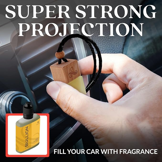 Bullion Car Air Fresheners (Refill) | Affordable Car Air Fresheners for Men | 50ml Diffuser Refill | 6 Months Freshener Long Lasting | Gift-Ready Men's Pefume by