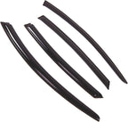 WD2-650 Dark Smoke 4 Pcs Set Window Visor (Outside Mount) Deflector Rain Guard Compatible with 2010-2012 Mazda Mazda6