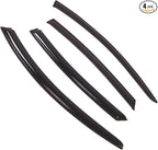 Outside Mount Window Vent Visors Rain Guards Compatible with Mazda Mazda6 2010-2012 | Side Window Wind Deflectors Rain Shields | Smoke Tinted, 4 Pcs Set, DGWV-650
