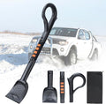 3-in-1 Ice Scraper for Car Windshield,25.8 inch Emergency Snow Shovel with 5.2inch Shovel Blade,Detachable Snow Scrapers with Ergonomic Soft Foam Grip for Cars, Trucks, SUVs, Vehicle(Orange)