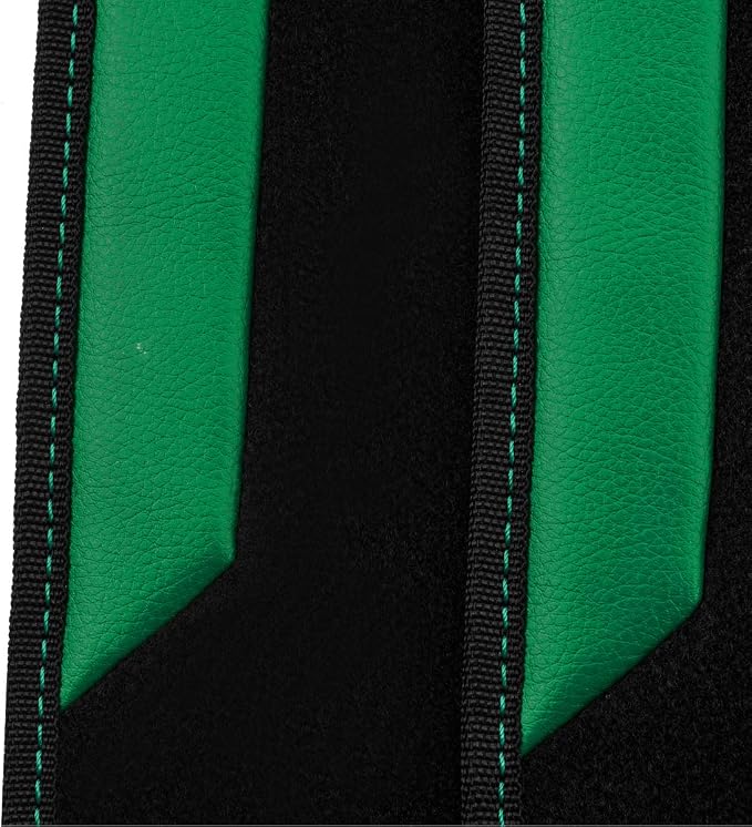 Embroidery Butterfly Car Floor Mats, Green Carpet Floor mats with Heel Pad, Universal Fit for Suvs,Sedans,Trucks,Cars, Set of 4 (Black and Green)