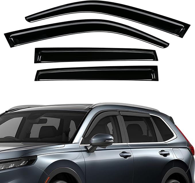 Rain Guards Compatible with Honda HRV 2023 2024 2025 2026, Tape-on Durable Side Window Sun Wind Deflectors, 2023-2026 HRV Rain Guard Black 4 PCS