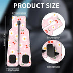 Car Seat Headrest Hook, Universal Leather Cute Hanger Holder Hook, Storage Organizer Interior Accessories for Purse Bags Handbag Cute Daisy Cherry