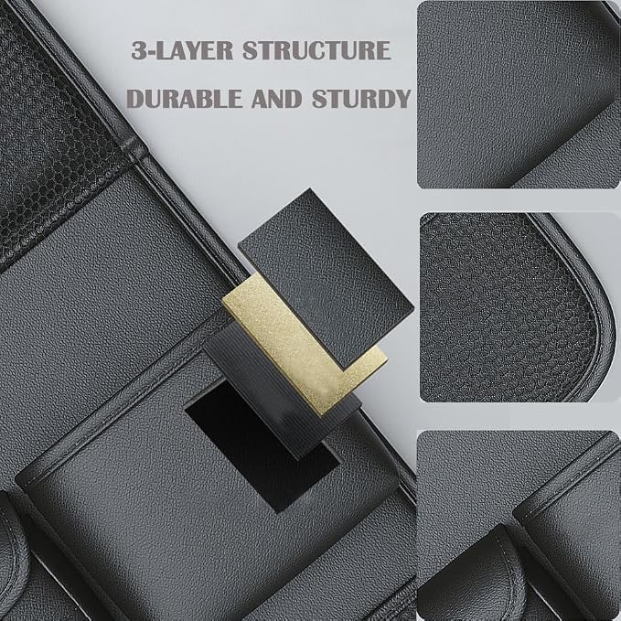 Car Seat Organizers,Multi-functional Back Seat Protectors, Storage Pouches, and Tray Holders (for Cars, Kids, Seat Back and Rear Seats)（Black1 Pcs）