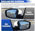 2PCS Blind Spot Mirrors, 2" Round HD Glass Convex Car Rear View Mirror, 360° Adjustable Wide Angle Side Mirror with Self Adhesive Back, Universal for Cars, SUVs, Trucks (Black)