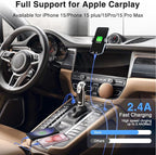 Car Carplay Cable for iPhone 16 15 Pro Max 15 Plus Car Charger, 6FT USB to USB C Cable for Car Charger Adapter, Carplay USB C Cord Accessories Charging for iPad 10th Gen/iPad Pro Air 5th-DarkBlue