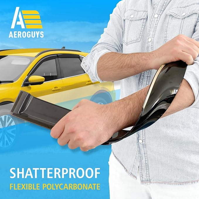 Extra Durable Window Deflectors Tape-On Window Visors Rain Guards Fit for Ford Escape 2020-2026, Sun Visors, Wind Vent for Shades, Exterior Car Accessories - 4pcs. AG0174