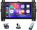Upgrade Car Radio Stereo for Jeep Grand Cherokee 2011-2013 for Dodge Durango 2011-2013, 7" Touch Screen Stereo with Wireless Carplay/Android Auto 2+32GB EQ DSP Bluetooth FM Radio and HD Backup Camera
