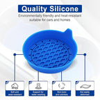 Car Cup Holder Coaster, Silicone Cup Holder Insert, Universal Non-Slip Cup Holders, Car Accessories Interior for Women and Man 4 Pack Blue