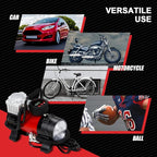 DNA Motoring 12 V 125 PSI LED Flash Light Air Pump Portable Air Compressor Inflator for Cars, Bikes and Balls (TOOLS-00083)