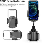 Phone Holders for Your Car, Cup Holder Phone Mount, Universal Adjustable Gooseneck Cup Holder Cradle Car Mount for iPhone 17/16/15/14/13/12/11/Pro Max/X/Xs/XsMax/8/8Plus,Samsung,Huawei,LG, Sony(Black)