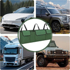 Car Trunk Organizer, Backseat Hanging Large Storage with Adjustable Straps,Waterproof PVC Collapsible Cargo Bag, Car Interior Accessories for Auto SUV MPV (Green)