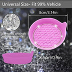 4PCS Bling Car Coasters, Non-Slip Insert Water Bottle Holder Pads, Bling Crystal Rhinestone Dustproof Automotive Interior Accessories, Universal for Vehicles, Trucks, RVs (4 pcs, Pink)