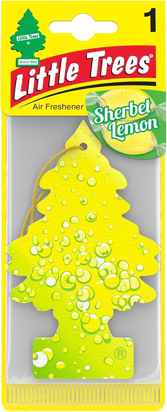 Air Freshener Tree MTR0073 Sherbet Lemon Fragrance for Car Home Boat Caravan - Single Pack
