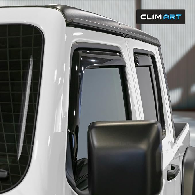 in-Channel Incredibly Durable Rain Guards for Jeep Gladiator 2020-2026,Original Window Deflectors,Vent Deflector,Vent Window Visors,Truck Accessories,4pcs-620202