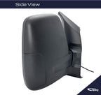 Passenger Side Mirror for 2015-2019 Ford Transit 150 250 350 HD Cargo Van | Right Side View Mirror Assembly with Power Adjustment Non-Heated Glass Short Arm | Textured Black 6 Pins FO1321600
