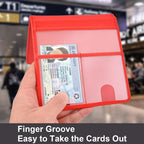 Car Registration and Insurance Holder, Vehicle Glove Box Car Organizer Men Women Wallet Accessories Case for Cards, Essential Document, Driver License, Red