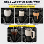 Car Cup Holder Expander for Large Bottles, Fits 32 oz to 40 oz Water Bottles and Handle Mugs, Secure Base for Most Vehicle Cup Holders, Durable ABS, Easy to Install, Durable ABS (Black)