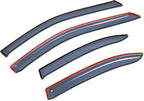 Car Window Rain Guard | Outside Mount Visors Auto Side Window Deflectors | Windows Visor Rain Shields Compatible with 2014-2016 Mazda Mazda3 Sedan | 4 Pcs Set, LGWV2-772, Light Tinted
