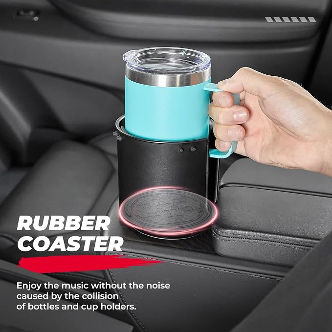Universal Cup Holder Expander Compatible with Hydro Flask, Yeti, 18-40oz 3.0in-3.8in Diameter Bottles - fit 3.2in Diameter Cup Holder for Car, RV, Truck, UTV, Golf Cart