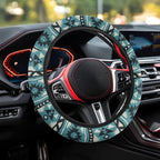 Car Steering Wheel Cover, 15 Inch Soft Breathable Steering Wheel Protector for Women Men, Universal Fit for SUV Sedan Van Truck, Southwest Aztec Blue