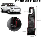 2 PCS Car Seat Headrest Hook, Microfiber Leather Purse Hooks Back Seat Storage Organizer, Auto Interior Headrest Holder for Hanging Bag Coat Grocery, Car Accessories (Carbon Fiber)