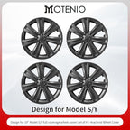 Wheel Cover for Tesla 4PCS Hubcaps for Tesla Wheel Cover Model S(2022-2024) /Model Y(2020-2024) 19inch Rim Full Cover Hubcaps Accessories (Arachnid Style, 19 inch)