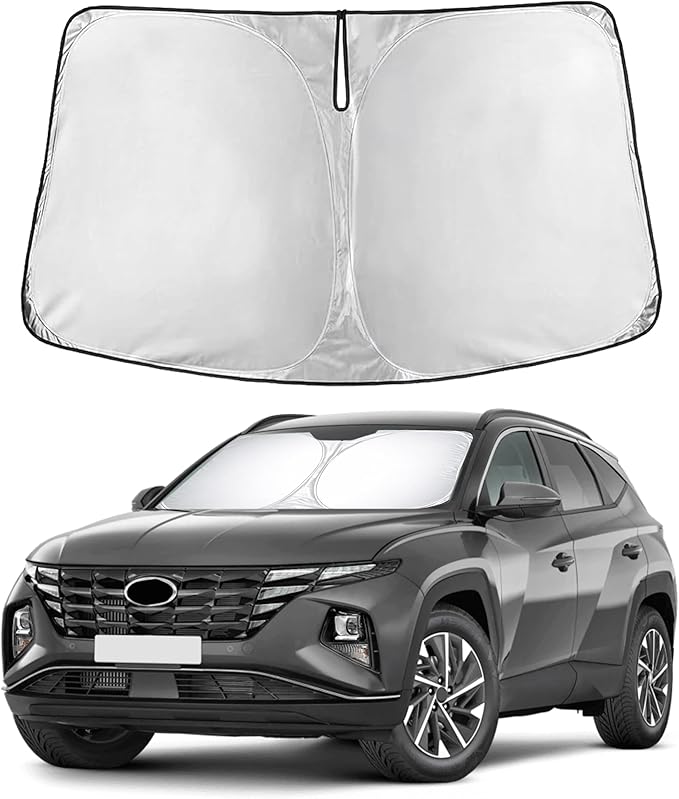 Windshield Sunshade Compatible for Hyundai Tucson 2022-2024 2025 2026, Sun Visor for Front Windshield & Window Sun Shade Cover, UV Heat Blocker & Protector, Car Accessories
