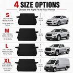 Windshield Cover for Ice and Snow Front Fit for sedans Windshield Snow Cover Car Windshield Protector Winter Car Accessories 600D Oxford Fabric Black 67"x43"