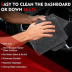12 Pack Microfiber Cleaning Cloth for Cars, 12" X 12" Car Microfiber Towels, Soft, Absorbent and Lint Free Cleaning Cloth, Premium Wash Cloth for Car,Window and Household, Dark Grey