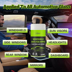 Glass Anti-Fog Wipes Pre-moistened Quick Antifog Defogger Prevent Fogging on Car Windshield, Mirror, Shower Door, Window, Helmets, Goggles Resealable Bottle Pack - 40 Wipes