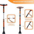 Snow Removal Brush and Ice Scrapers for Car Windshield, 3 in 1 Heavy Duty 42'' Extendable Broom for SUV and Truck Window, Automotive Winter Accessories