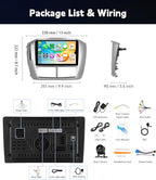 [4G+128G] Car Stereo for Honda Pilot 2006 2007 2008 with 5GWiFi/Android 15/Wireless Carplay Android Auto,9" Incell Touch Screen Radio,GPS/EQ DSP/Bluetooth5.0/SWC/AHD Backup Camera