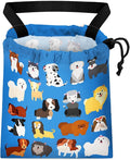 Car Trash Bag Hanging Back of Seat Waterproof Small Cute Printed One-Handed Strap Drawstring Garbage Bags for Car-Cute Animal Dogs