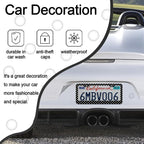 Polka Dots License Plate Frames，Polka dots Car Accessories for Women and Men ，Cute License Plate，Aluminum License Plate Frame Fits Standard US Vehicles Size 12.2 x 6 Inch (Black-Polka dots)