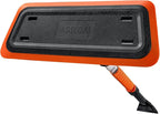 47.2 Inch 2-in-1 Snow Brush for Car Snow Broom and Detachable Ice Scraper with Non-Abrasive Silicone Head for Cars, Trucks, SUVs（Orange-Black）