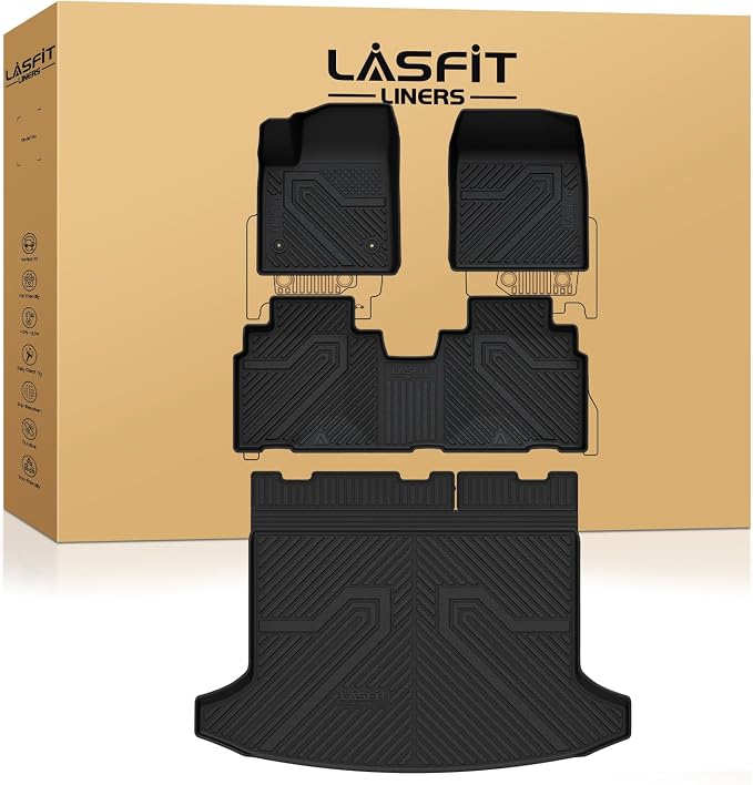 Floor Mats & Cargo Liner for Chevrolet Chevy Blazer EV (Not Fit Gasoline) / Honda Prologue 2024-2026, All Weather TPE Custom Fit Floor Mats for Cars, Car Floor Liners Full Set for Blazer EV