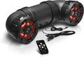 ATV8BRGB ATV UTV Sound System - 8 Inch Speakers, 1.5 Inch Tweeters, Full Range, IPX5 Weatherproof, Bluetooth, Built-in Amplifier, Multi-Color Illumination, Golf Cart Compatible